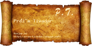 Prém Tivadar névjegykártya